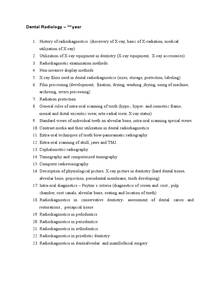 Dental Radiology PDF