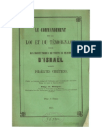 Dr Zimpel Le Commandement de la Loi et du Témoignage pour les douze tribus de toute la maison d Israel nommée Israélites Chrétiens Pétition à toutes les autorités de chaque pays