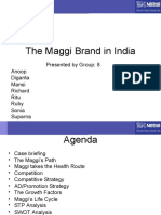 The Maggi Brand in India: Presented by Group: 8 Anoop Diganta Mansi Richard Ritu Ruby Sonia Suparna