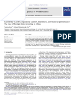 Knowledge Transfer, Regulatory Support, Legitimacy, And Financial Performace- The Case of Foreign Firms Investing in China