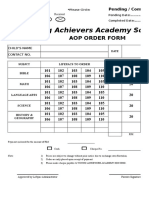 Aop Order Form