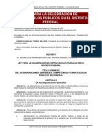 Ley Para La Celebración de Espectáculos Públicos en El Distrito Federal