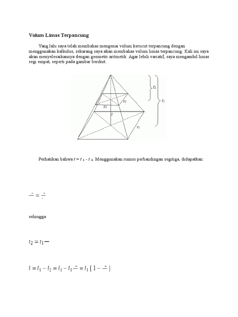 Volum Limas Terpancung