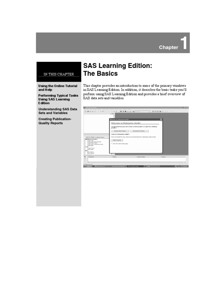 Introduction to SAS Learning Edition | PDF | Sas (Software) | Microsoft ...