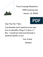 Dinosaur Letter Brandon
