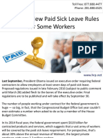 Watch for New Paid Sick Leave Rules for Some Workers