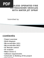 Wireless Operated Fire Extinguisher Vehicles With Water Jet Spray