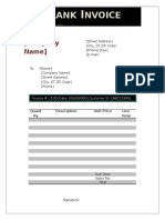 Blank Invoice Template 