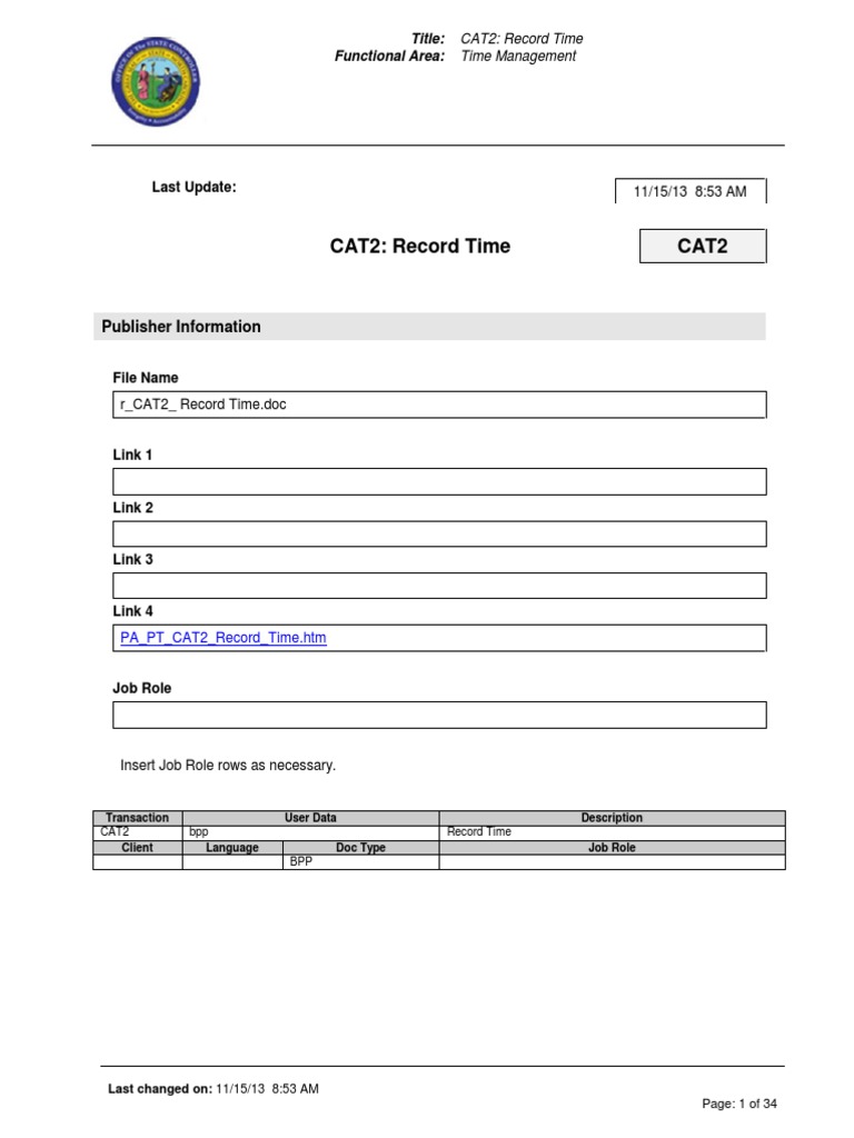 Cat 2 Record Time | PDF | Computers | Technology & Engineering
