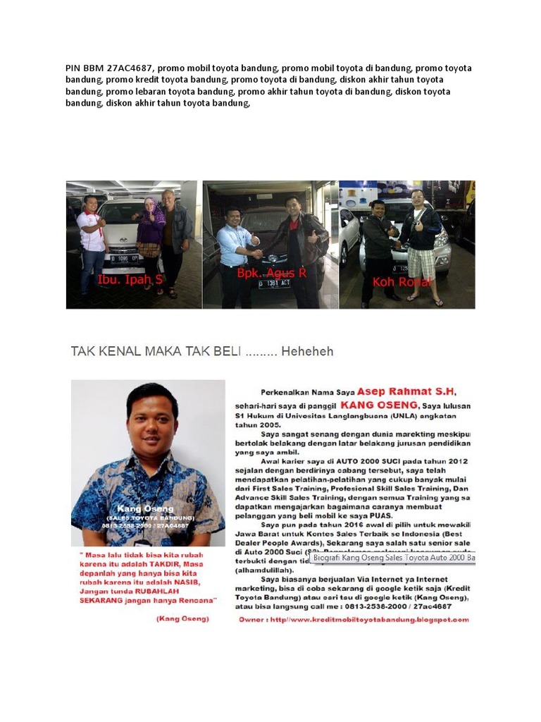 BBM 27AC4687 Promo mobil  toyota  bandung  Promo mobil  