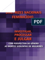 Diretrizes Nacionais para investigar, processar e julgar com perspectiva de gênero as mortes violentas de mulheres (feminicídios)