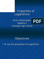 7-4 Properties of Logarithms