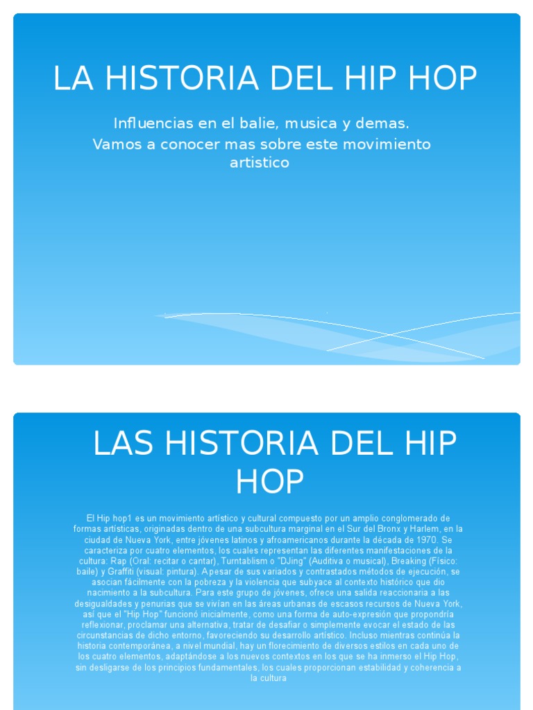 La Historia Del Hip Hop 2 | PDF | Música hip-hop | Baile urbano de ...