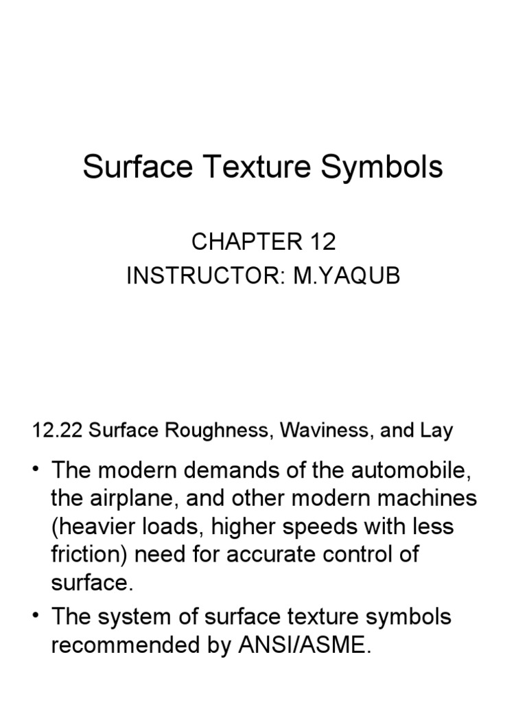 Surface Texture Symbols and Definitions | PDF | Business