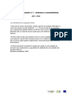 Proposta de Trabalho Nº 1 - Ambiente e Sustentabilidade