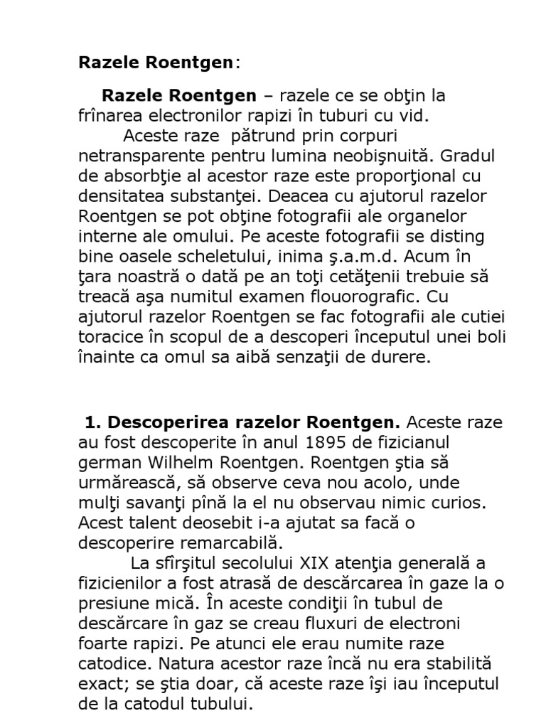 Razele Roentgen | PDF