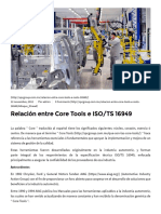 Relación Entre Core Tools e ISO - TS 16949