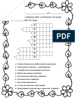 Crucigrama Da Primavera PDF