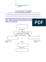 1-Summarize The Chromosome Theory of Inheritance. The: Objectives