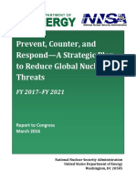 Prevent, Counter, and Respond—A Strategic Plan to Reduce Global Nuclear Threats (FY 2016—2020)