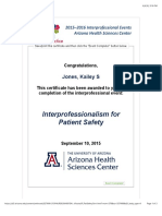 Patient Safety 2014 Certification