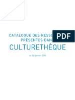 Guide Ressources Culturethèque 2016