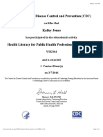 Healthliteracy Certificate