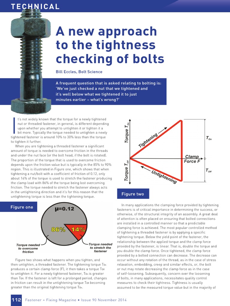 New Methods for Bolt Tightness Checking | PDF | Nut (Hardware) | Screw