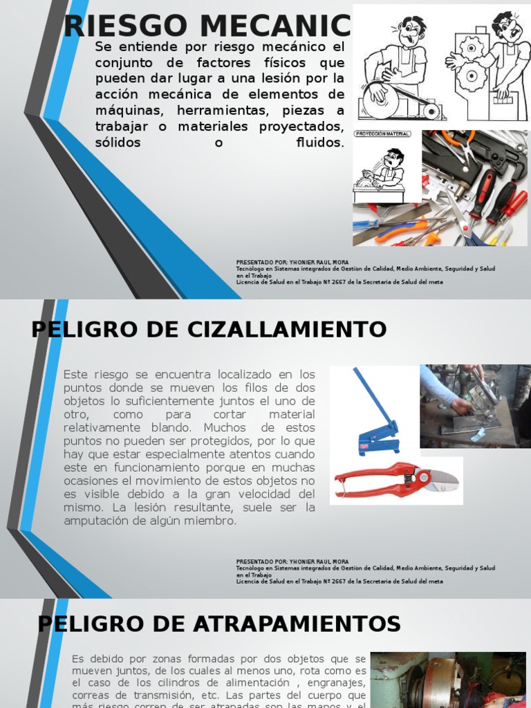 Riesgo Mecanico Herramientas Física Prueba gratuita