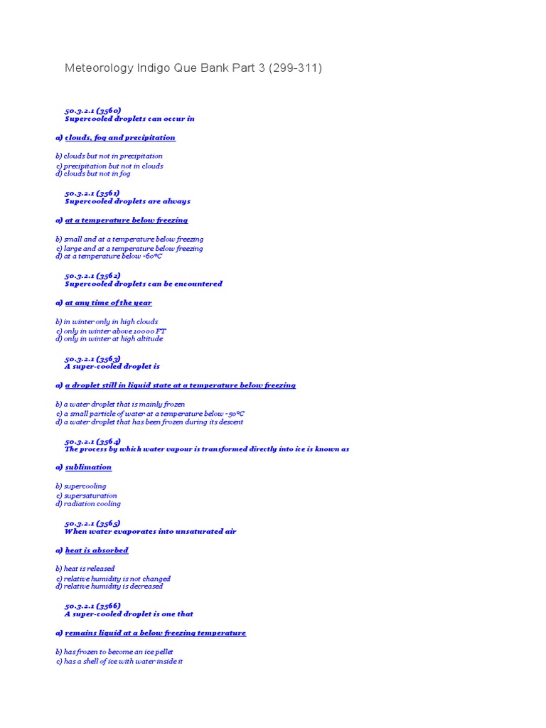 Meteorology Atpl | PDF | Fog | Cloud