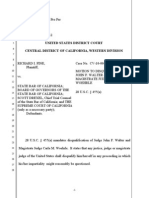 USDC - DKT 4 - Fine's Motion To Disqualify Judges Walter & Woehrle - Fine v. State Bar II - 10-CV-0048