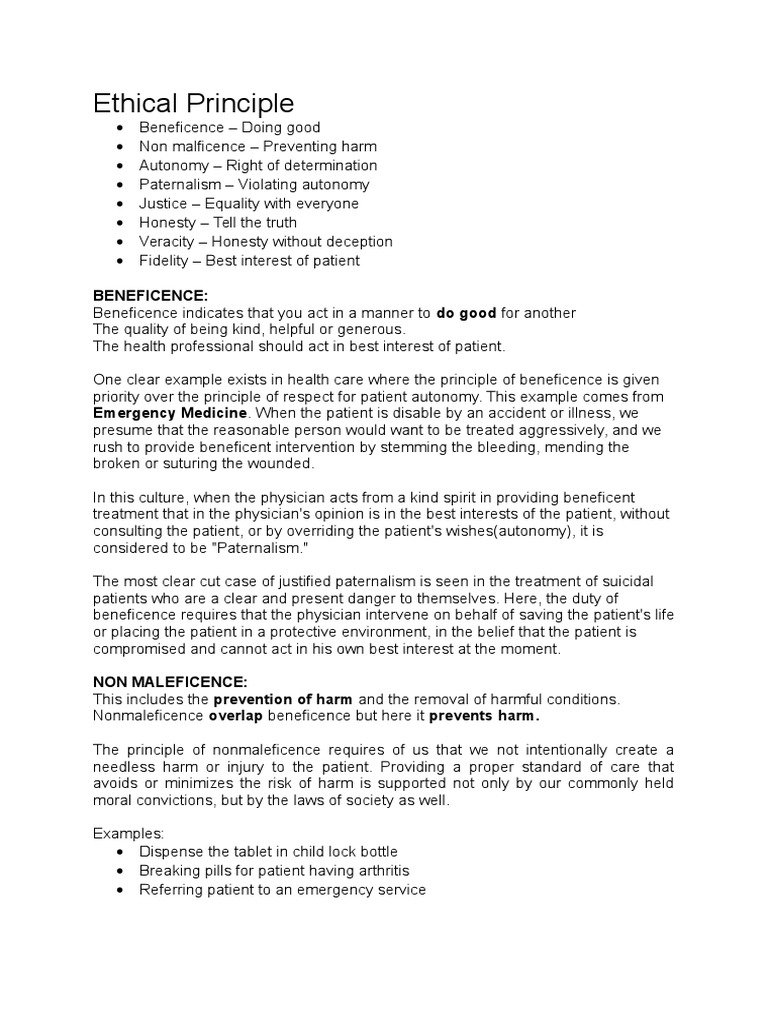 Pharmacy Ethical Principles Explained | PDF | Autonomy | Informed Consent