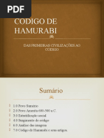 Código de Hamurabi - História do Direito Slide