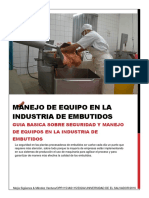 Riesgos Del Uso de Equipo en La Industria de Embutidos