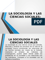 Las ciencias sociales y la sociología