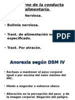 Trastorno de La Conducta Alimentaria.: - Anorexia Nerviosa. - Bulimia Nerviosa. - Trast. de Alimentación No