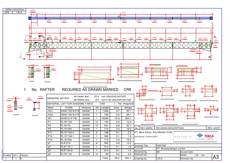 1 CR8 No. Rafter Required As Drawn Marked: Grid Location CR8 1/B-A | PDF