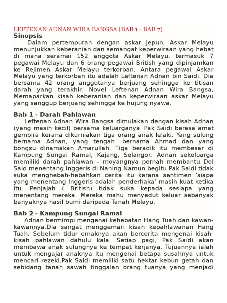 leftenan adnan wira bangsa bab