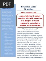 response cards