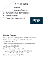 (5) Turunan