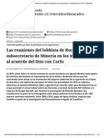 Las reuniones del lobbista de Rockwood con subsecretario de Minería en los meses previos al acuerdo del litio con Corfo - El Mostrador