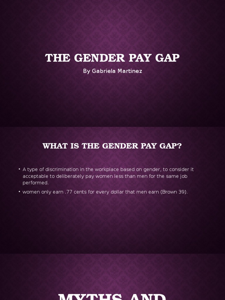 Understanding the Gender Pay Gap | PDF | Gender Pay Gap | Equal Pay For ...