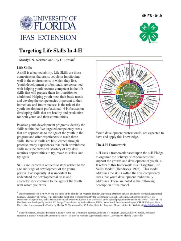 Targeting Life Skills PDF Competence (Human Resources) Action