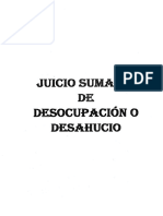 Juicio Sumario de Desocupacion o Desaucio