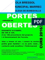 Cartell Portes Obertes