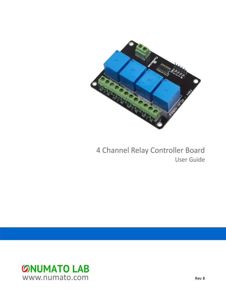 4 Channel Relay Controller Board: User Guide | PDF | Relay | Power Supply