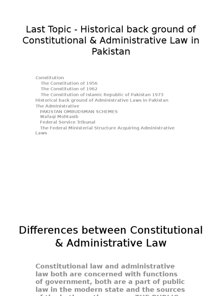 7 Differences Between Constitutional & Administrative Law