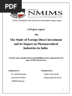 astudyofforeigndirectinvestmentinindianpharmaceuticalindustries-140408120448-phpapp01