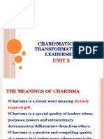 2.1 Charismatic and Transformational Leadership