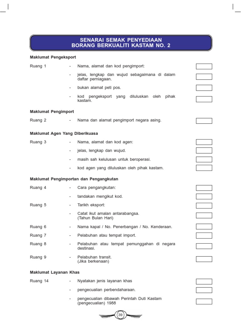 Panduan Borang Kastam No 2 Dan 3 Pdf 